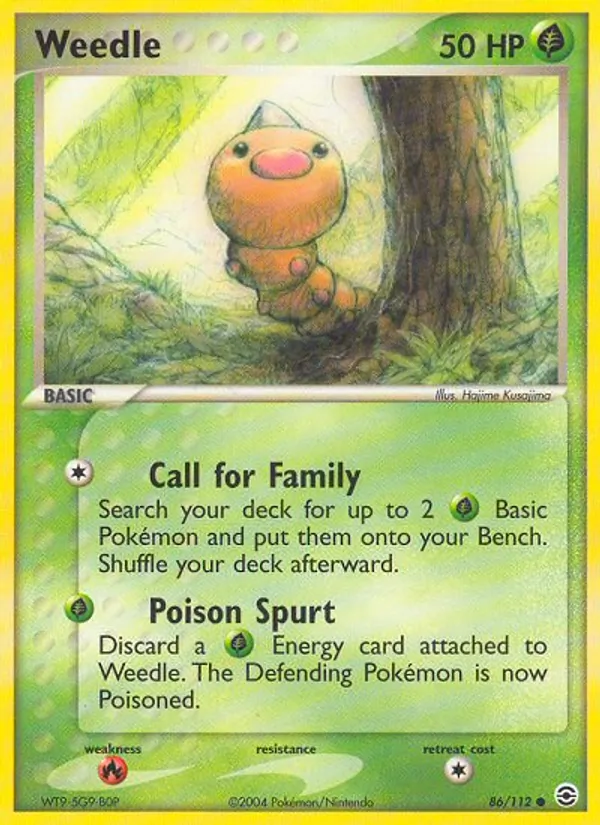 Weedle, FireRed & LeafGreen 086/112