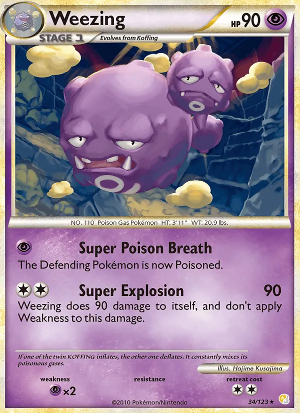 Weezing, HeartGold & SoulSilver 034/123