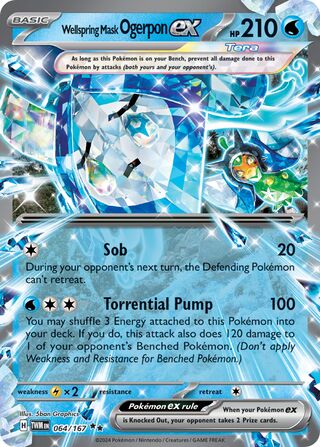 Wellspring Mask Ogerpon EX, Play! Pokémon Prize Pack Series Six 064/167