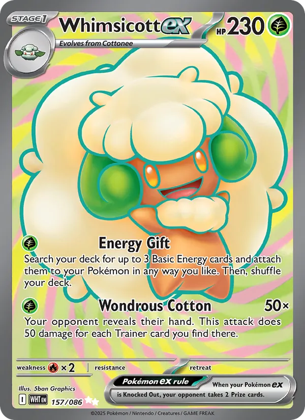 Whimsicott EX, White Flare 157/086