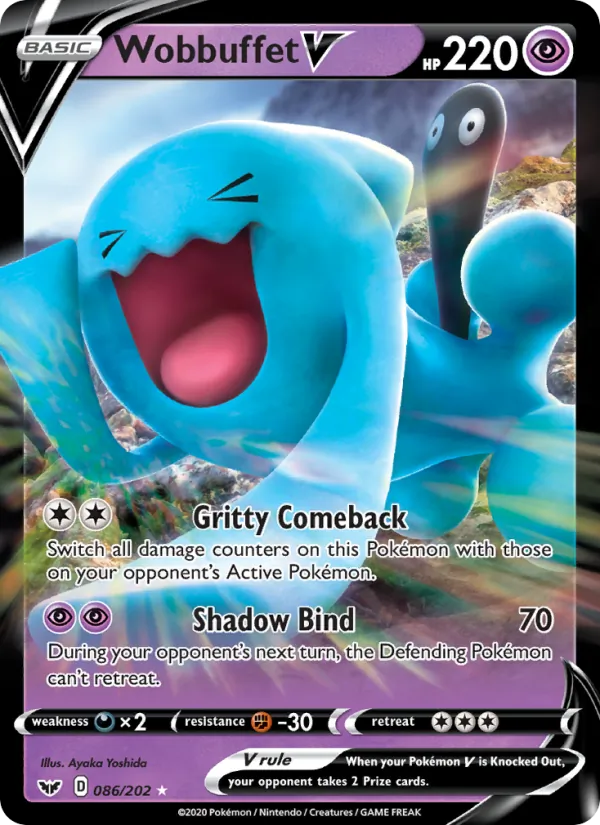 Wobbuffet V, Sword & Shield 086/202