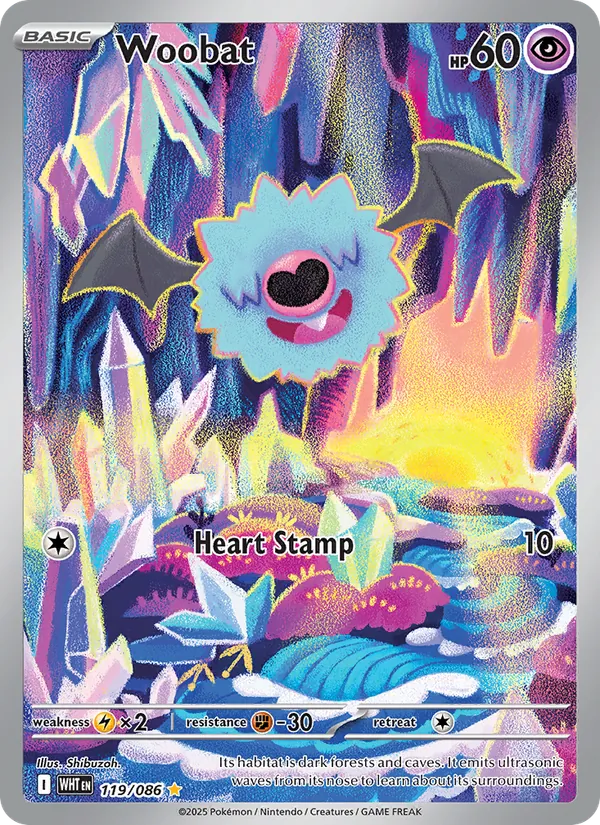 Woobat, White Flare 119/086