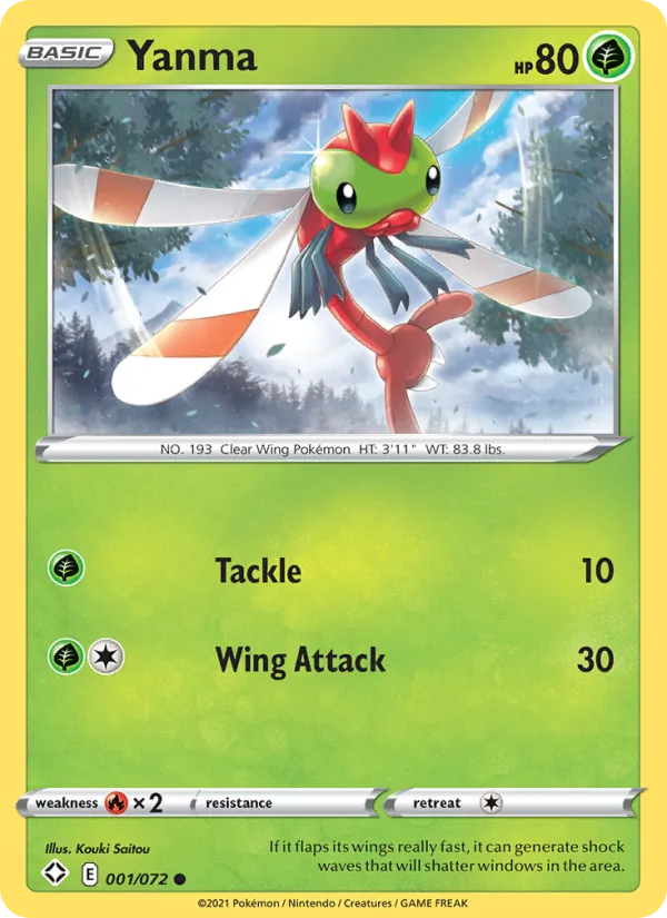 Yanma, Shining Fates 001/072