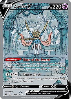 Zacian V, Crown Zenith Galarian Gallery GG48/70