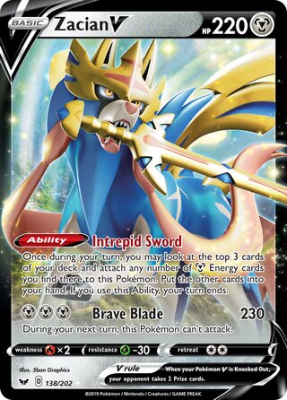 Zacian V, Play! Pokémon Prize Pack Series One 138/202
