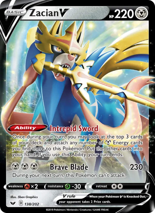 Zacian V, Sword & Shield 138/202