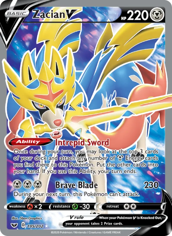 Zacian V, Sword & Shield 195/202