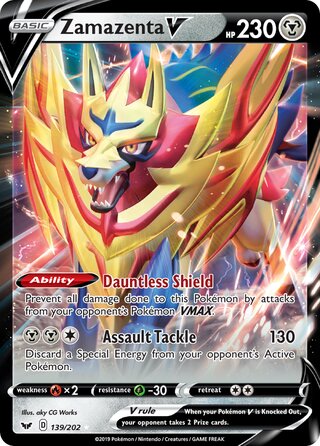 Zamazenta V, Play! Pokémon Prize Pack Series One 139/202