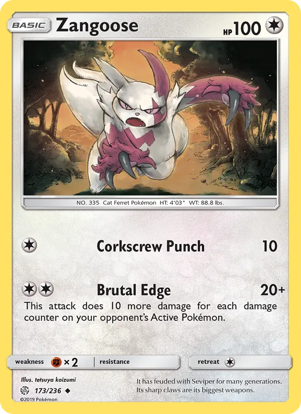 Zangoose, Cosmic Eclipse 173/236