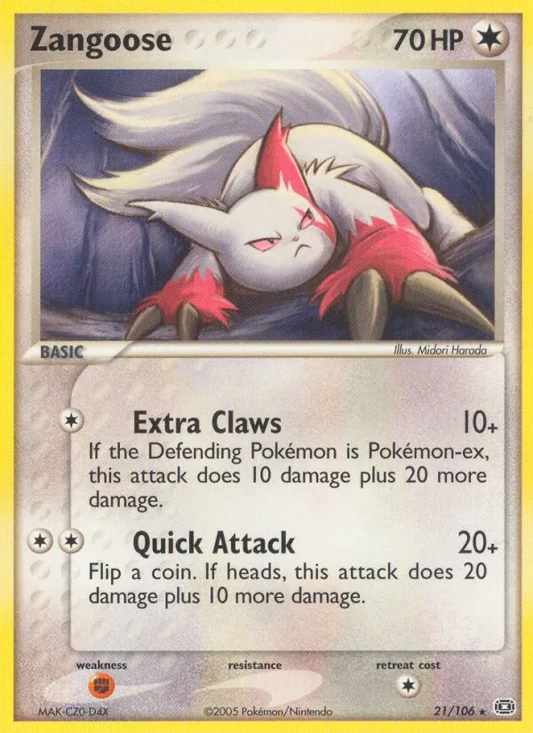 Zangoose, Emerald 021/106
