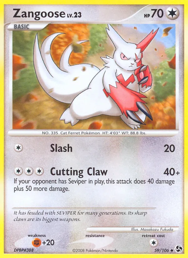 Zangoose, Great Encounters 059/106
