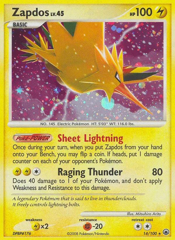 Zapdos, Majestic Dawn 014/100