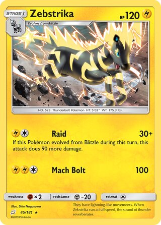 Zebstrika, Battle Academy 2020 (Pikachu) 045/181