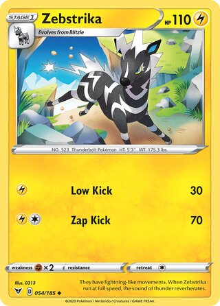 Zebstrika, Battle Academy 2022 (Pikachu) 054/185