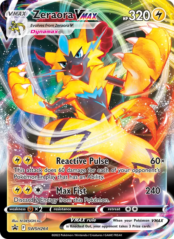 Zeraora VMAX, SWSH Black Star Promos SWSH264/307
