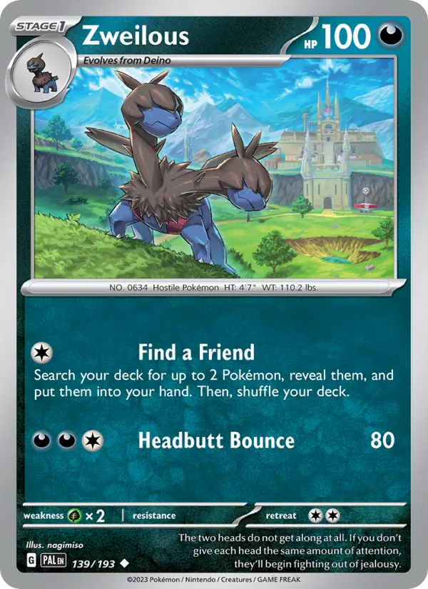 Zweilous, Paldea Evolved 139/193